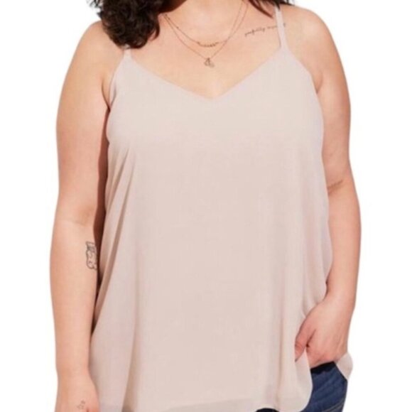 Torrid Sophie Cream Chiffon Tank Top Size XXL (18/20) - Picture 1 of 8
